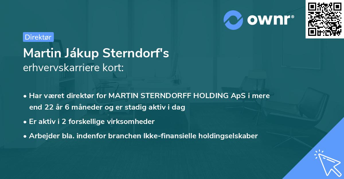Martin Jákup Sterndorf's erhvervskarriere kort