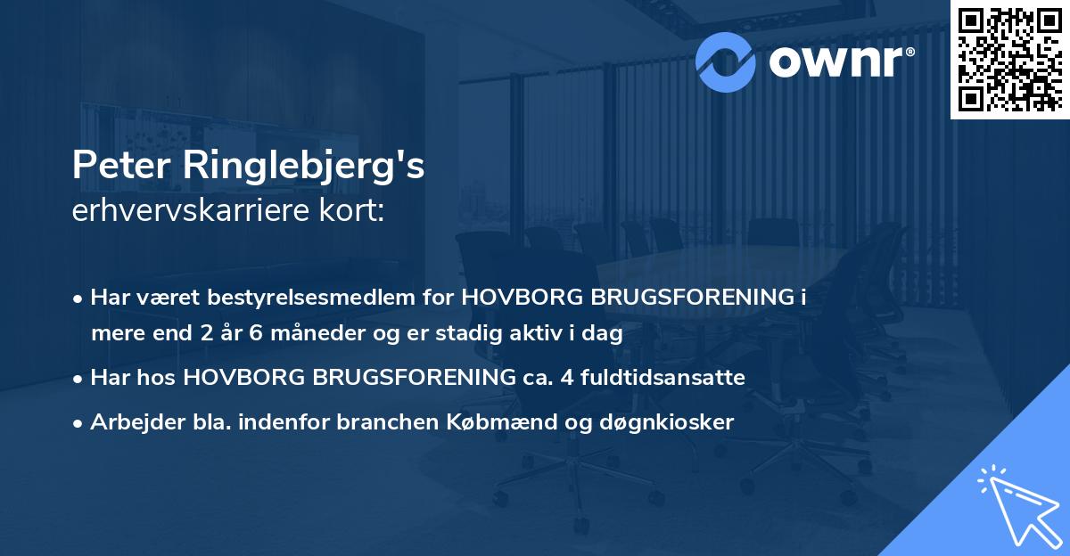 Peter Ringlebjerg's erhvervskarriere kort