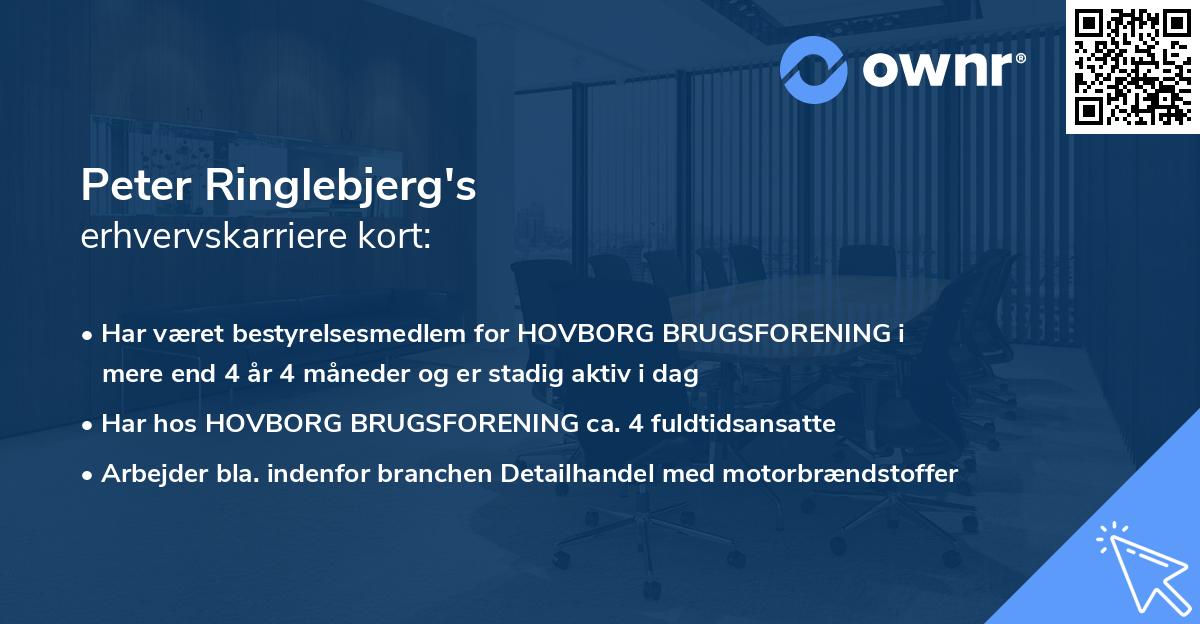 Peter Ringlebjerg's erhvervskarriere kort