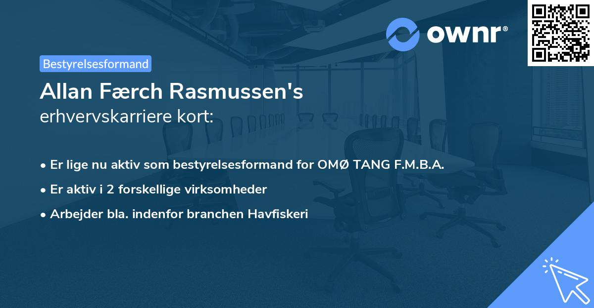 Allan Færch Rasmussen's erhvervskarriere kort