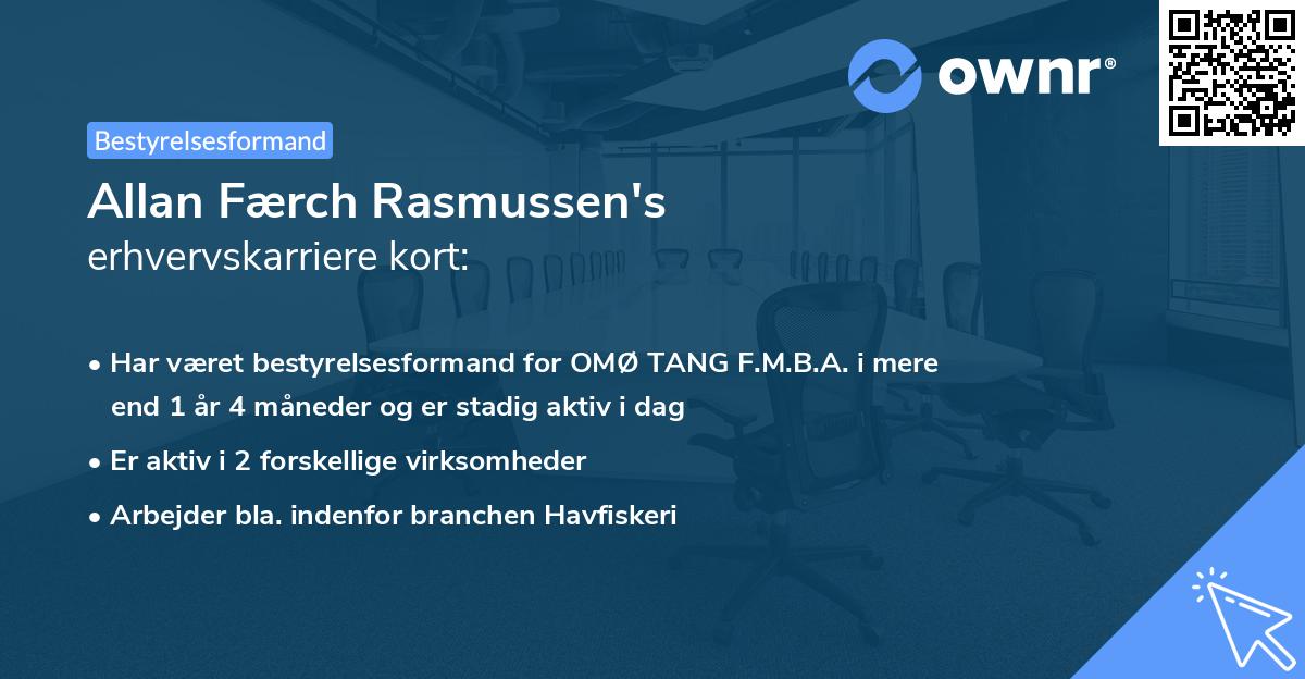 Allan Færch Rasmussen's erhvervskarriere kort