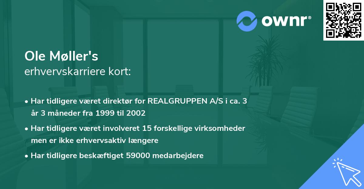 Ole Møller's erhvervskarriere kort