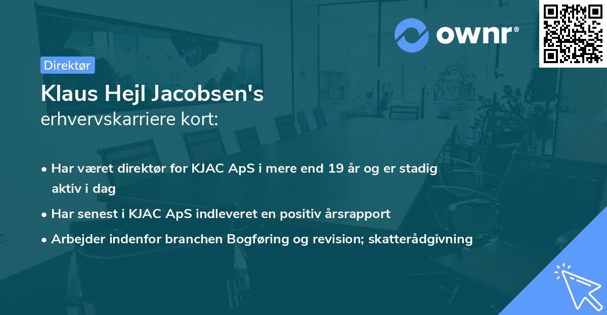 Klaus Hejl Jacobsen's erhvervskarriere kort