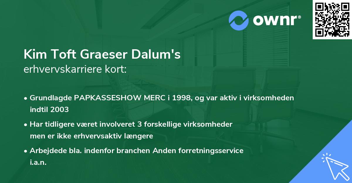 Kim Toft Graeser Dalum's erhvervskarriere kort