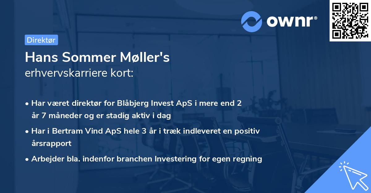 Hans Sommer Møller's erhvervskarriere kort
