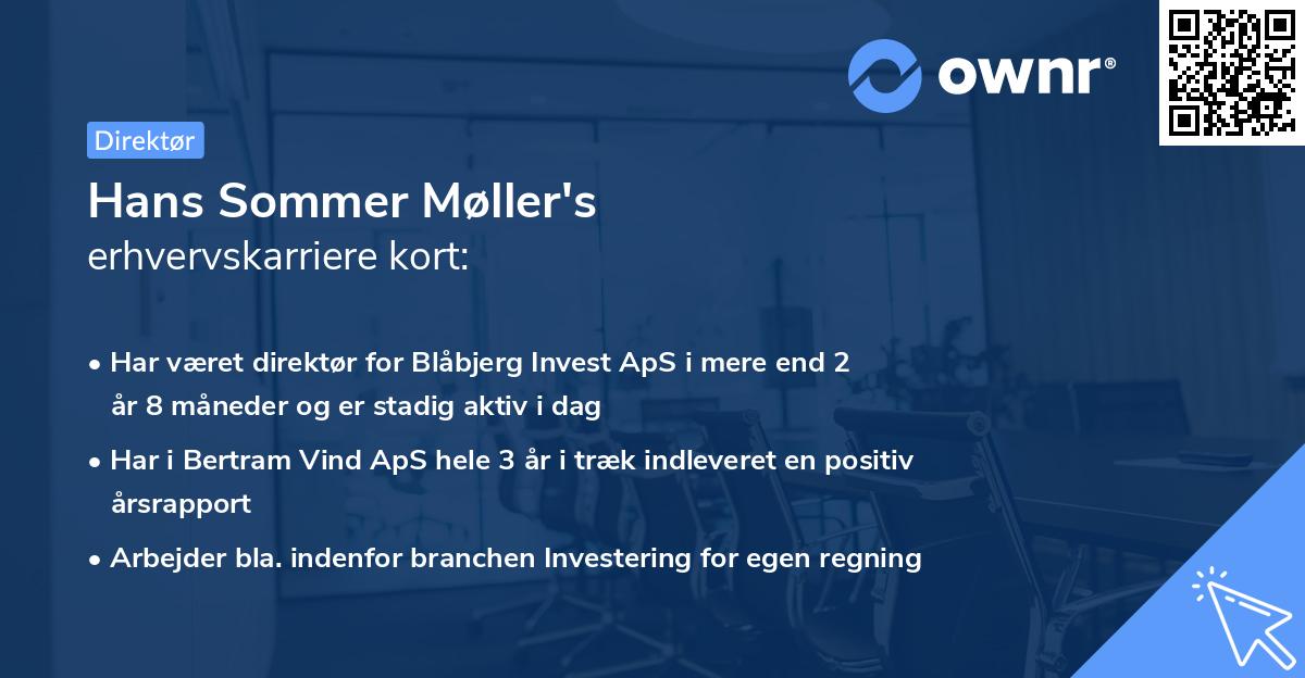 Hans Sommer Møller's erhvervskarriere kort
