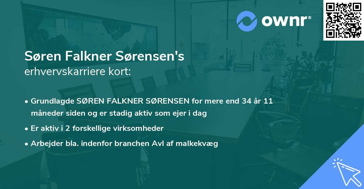 Søren Falkner Sørensen's erhvervskarriere kort