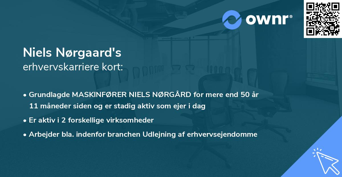 Niels Nørgaard's erhvervskarriere kort