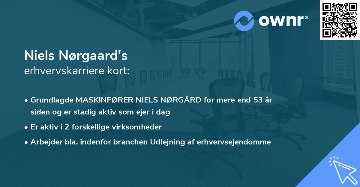 Niels Nørgaard's erhvervskarriere kort