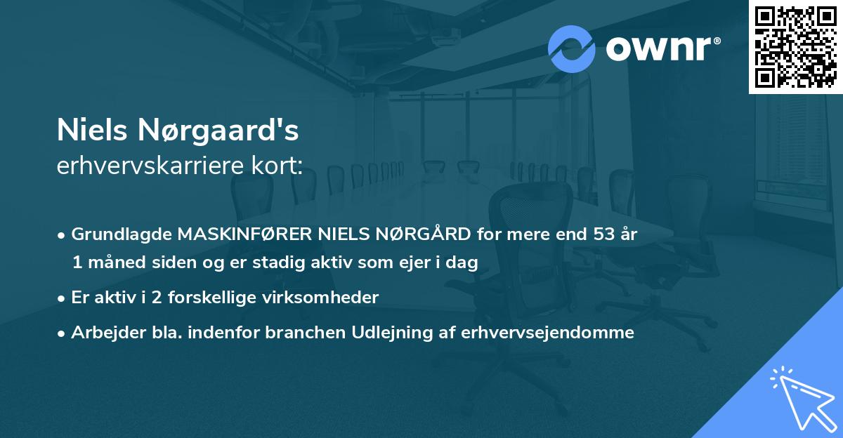 Niels Nørgaard's erhvervskarriere kort