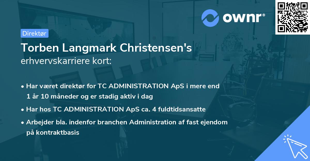 Torben Langmark Christensen's erhvervskarriere kort