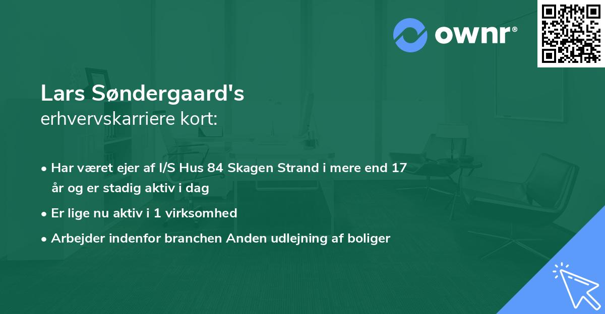 Lars Søndergaard's erhvervskarriere kort