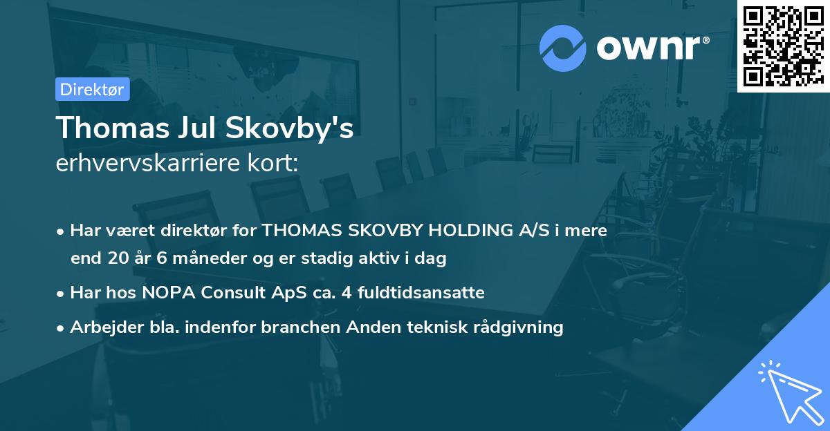 Thomas Jul Skovby's erhvervskarriere kort