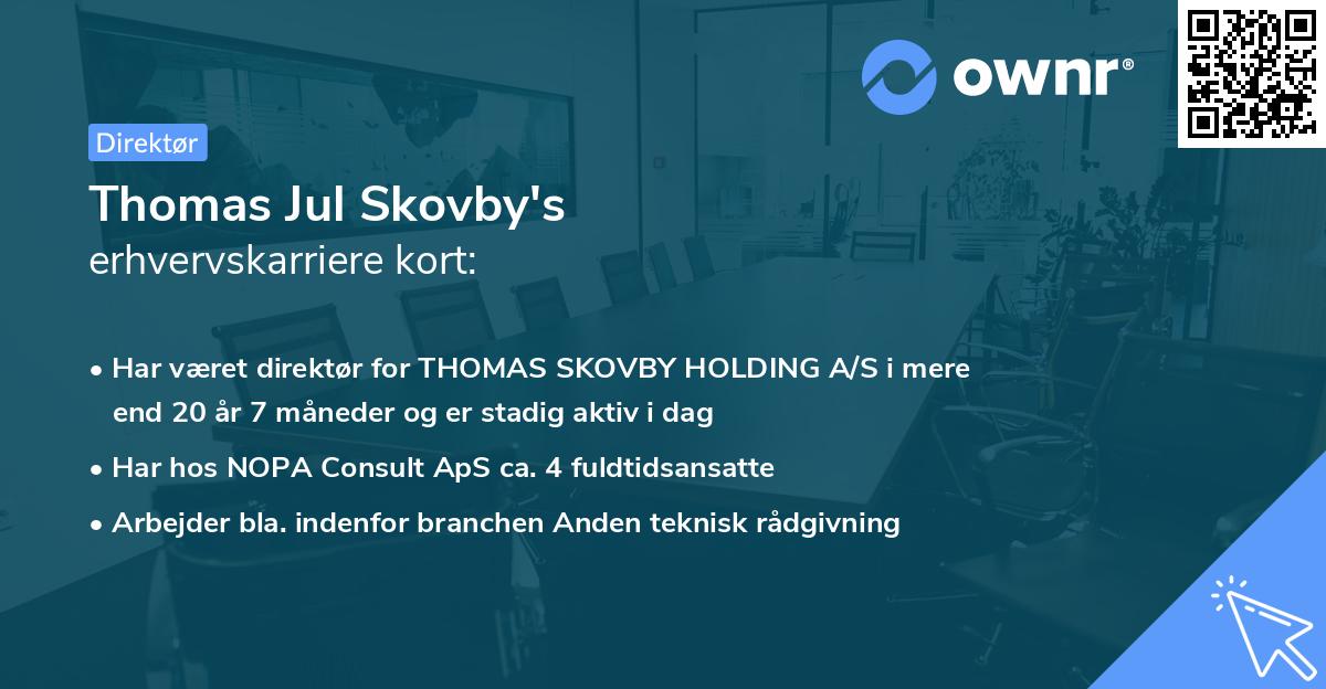 Thomas Jul Skovby's erhvervskarriere kort