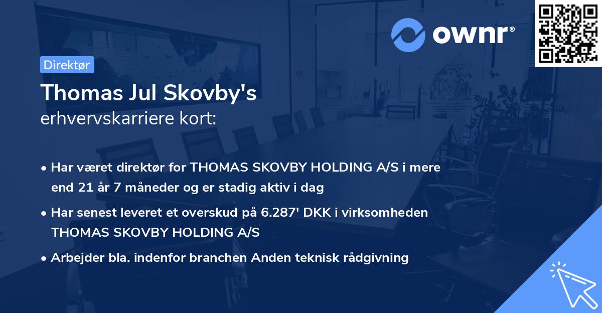 Thomas Jul Skovby's erhvervskarriere kort