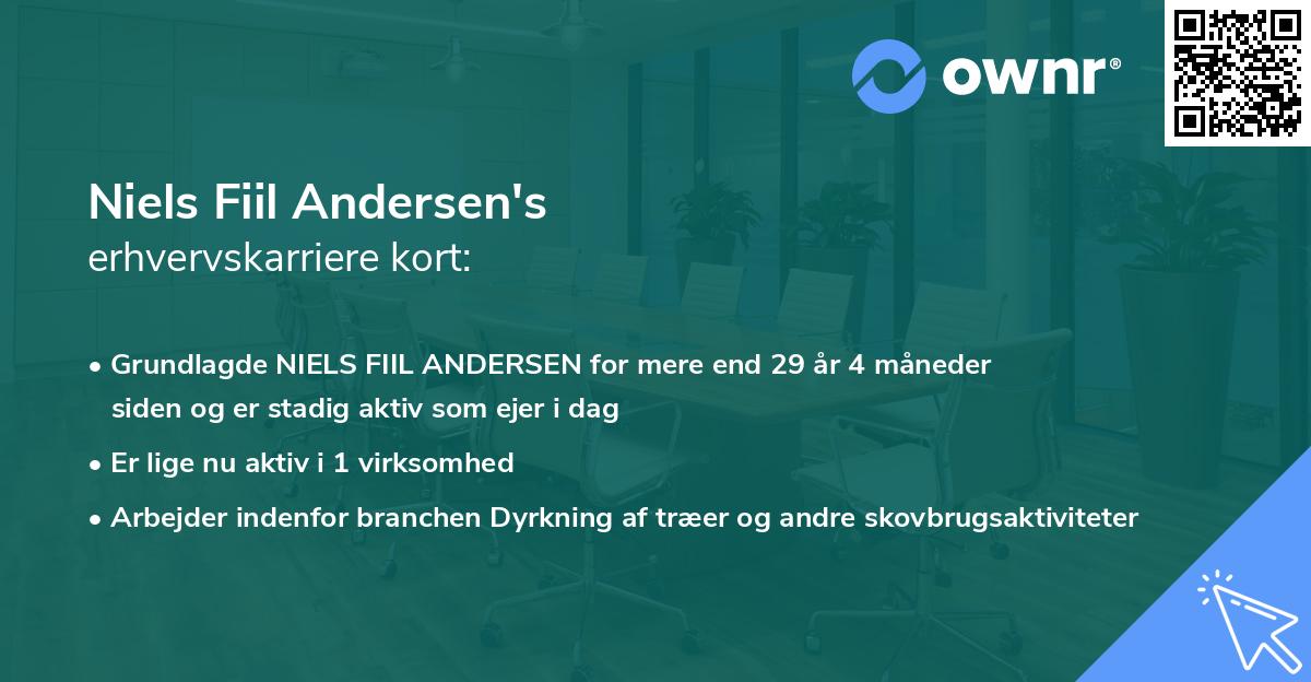 Niels Fiil Andersen's erhvervskarriere kort