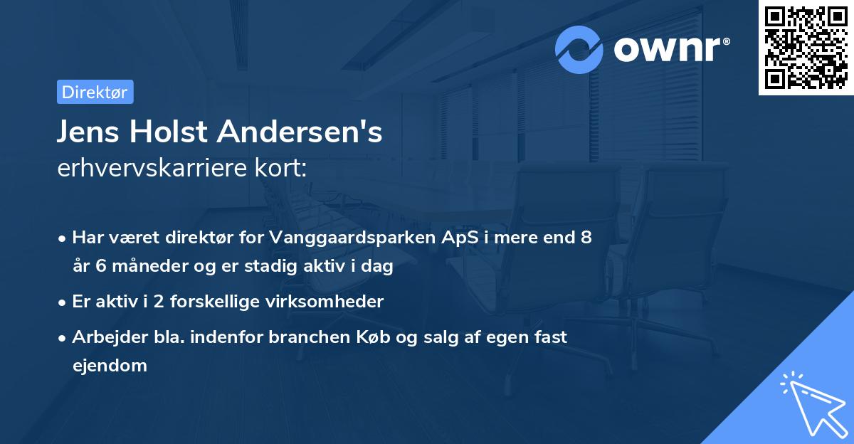 Jens Holst Andersen's erhvervskarriere kort