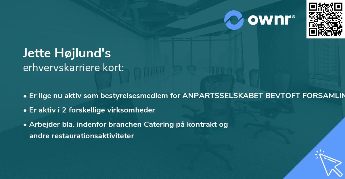 Jette Højlund's erhvervskarriere kort