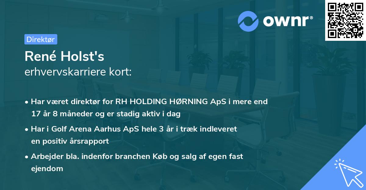 René Holst's erhvervskarriere kort