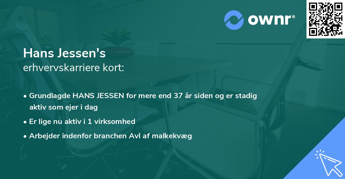 Hans Jessen's erhvervskarriere kort
