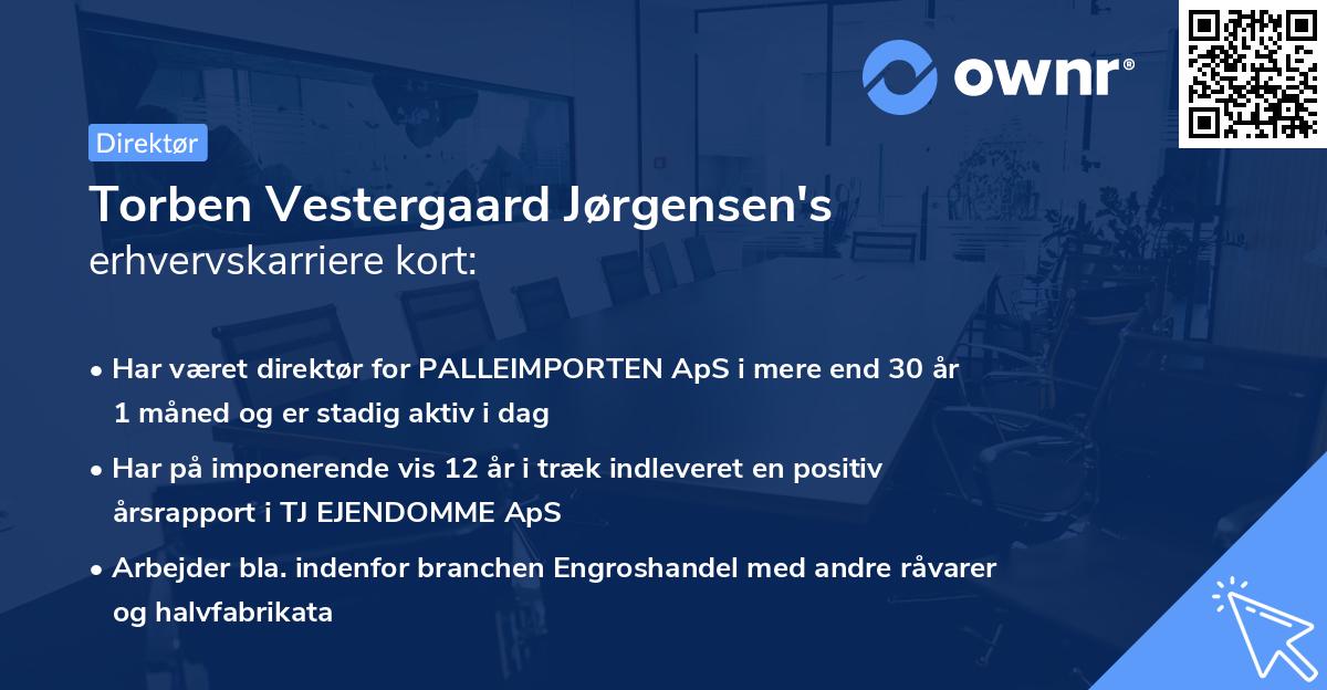 Torben Vestergaard Jørgensen's erhvervskarriere kort