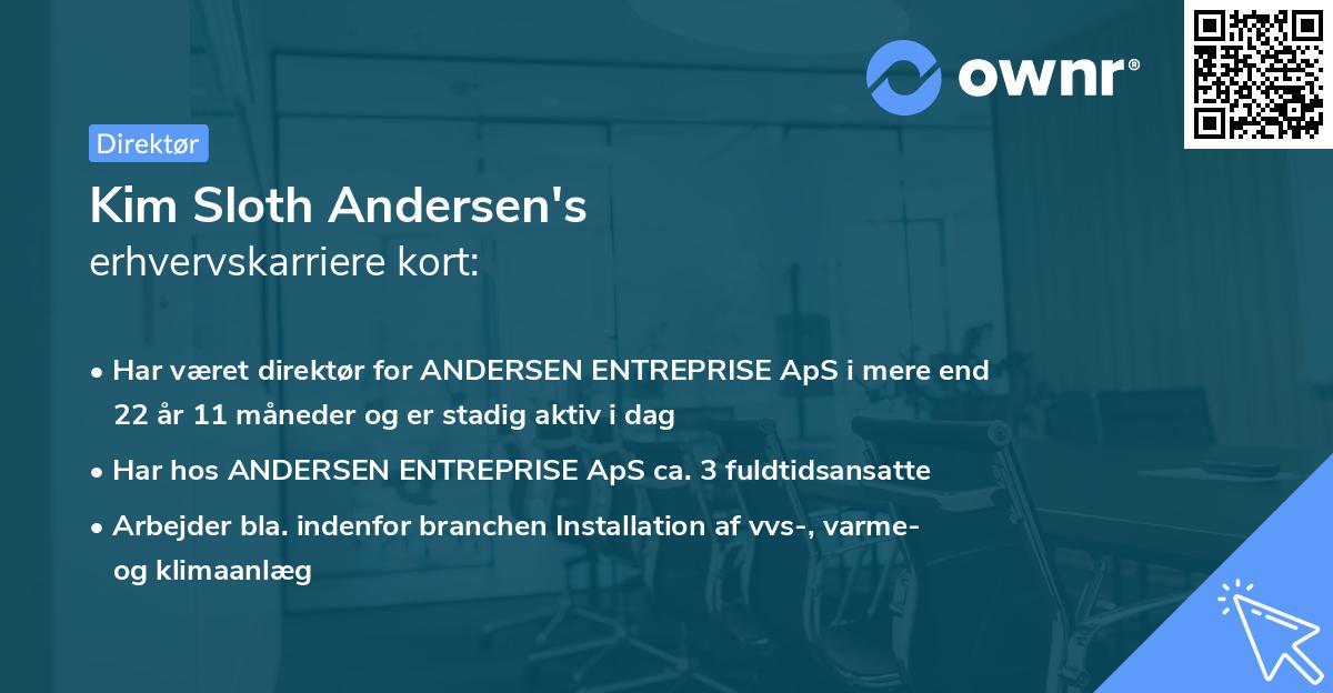 Kim Sloth Andersen's erhvervskarriere kort
