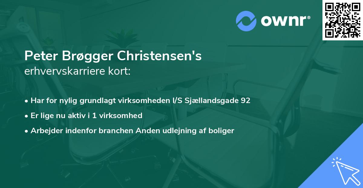 Peter Brøgger Christensen's erhvervskarriere kort