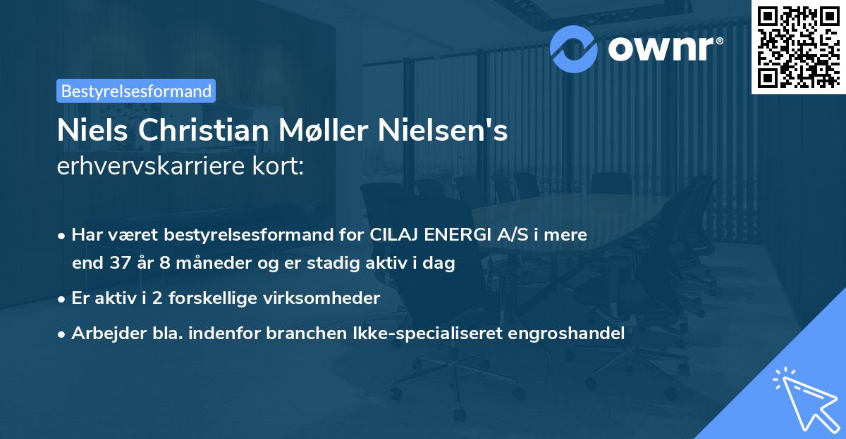 Niels Christian Møller Nielsen's erhvervskarriere kort