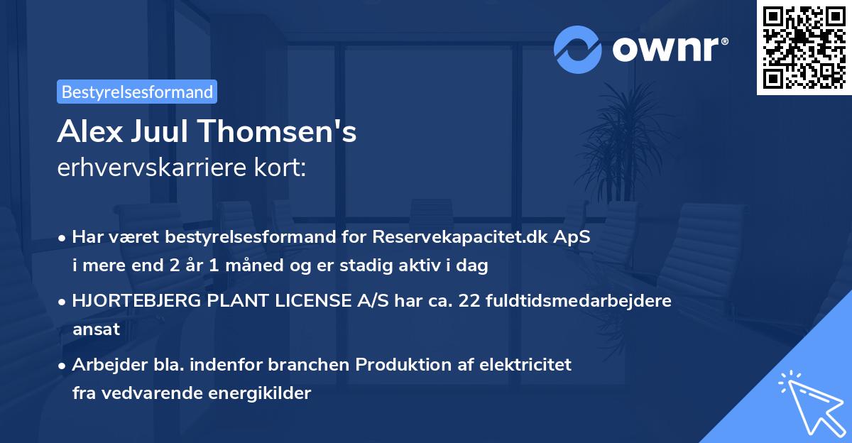 Alex Juul Thomsen's erhvervskarriere kort