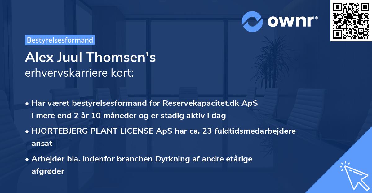 Alex Juul Thomsen's erhvervskarriere kort