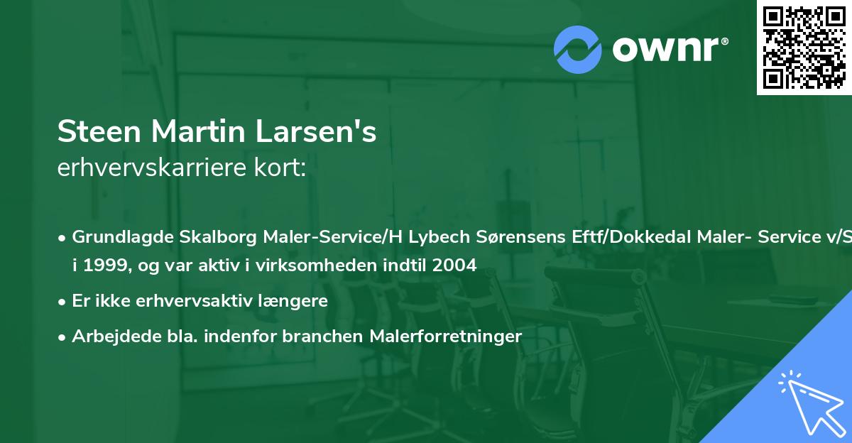 Steen Martin Larsen's erhvervskarriere kort