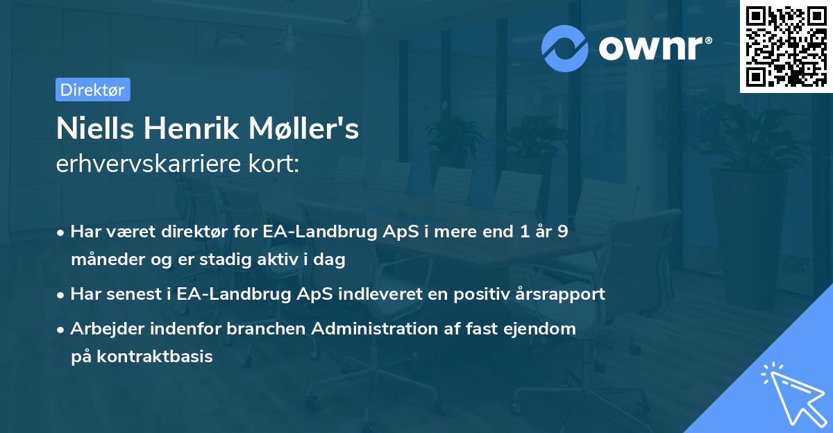 Niells Henrik Møller's erhvervskarriere kort