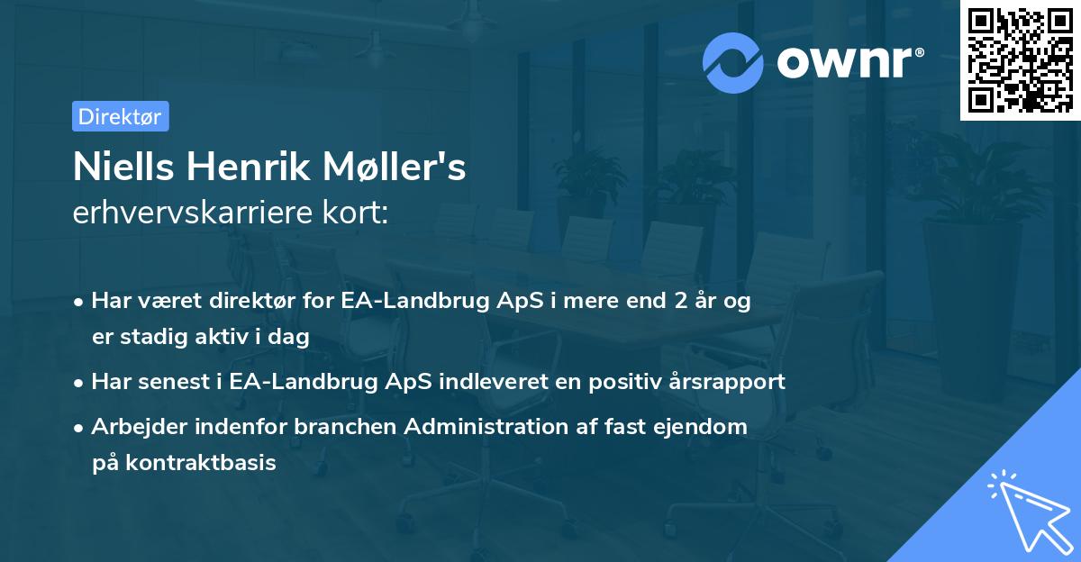 Niells Henrik Møller's erhvervskarriere kort