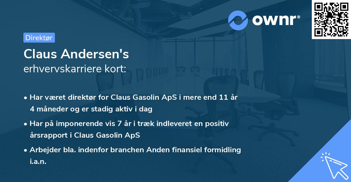 Claus Andersen's erhvervskarriere kort