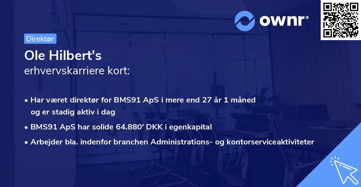 Ole Hilbert's erhvervskarriere kort
