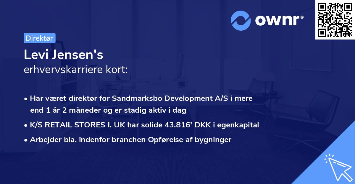 Levi Jensen's erhvervskarriere kort