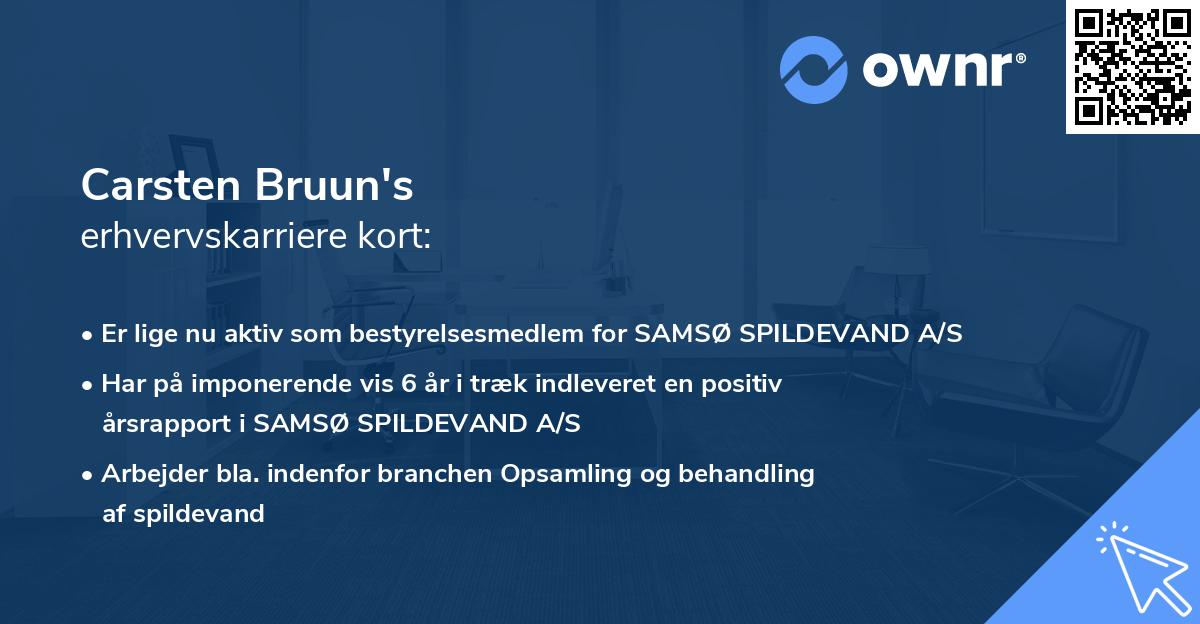 Carsten Bruun's erhvervskarriere kort