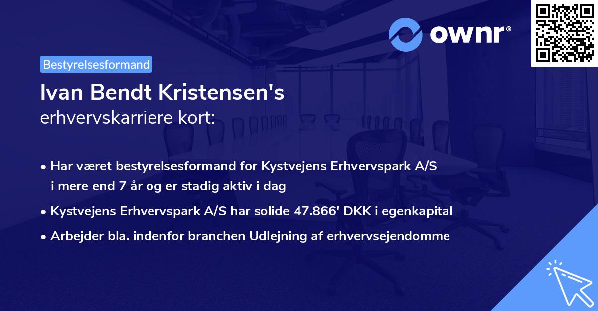 Ivan Bendt Kristensen's erhvervskarriere kort