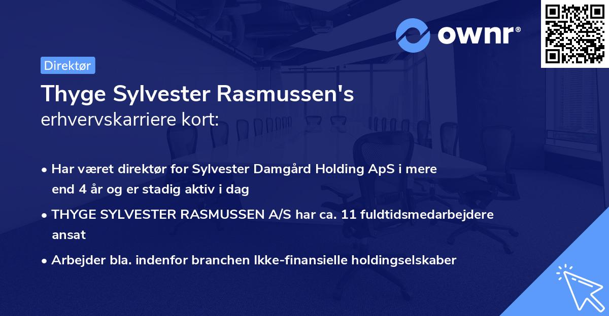 Thyge Sylvester Rasmussen's erhvervskarriere kort