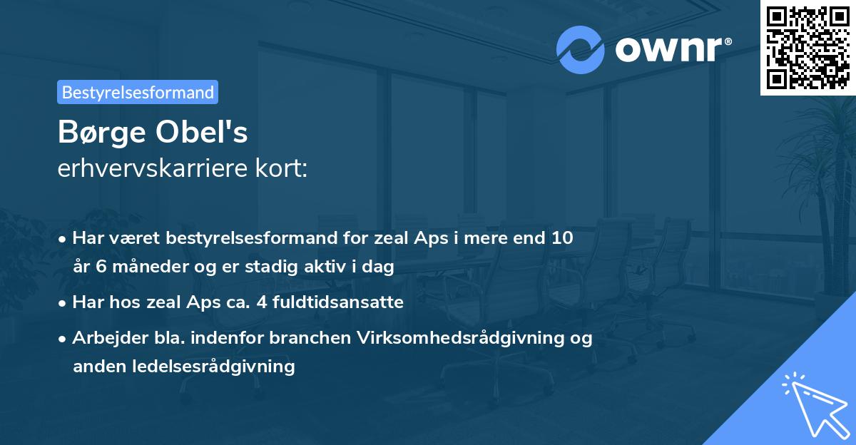 Børge Obel's erhvervskarriere kort
