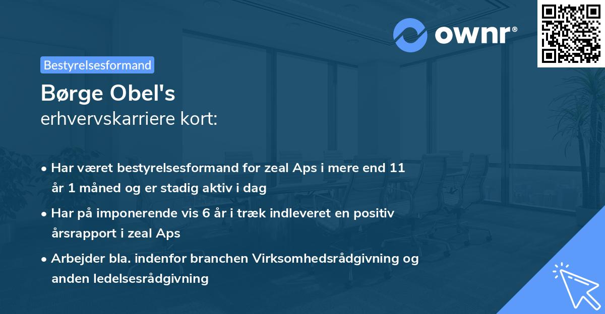 Børge Obel's erhvervskarriere kort