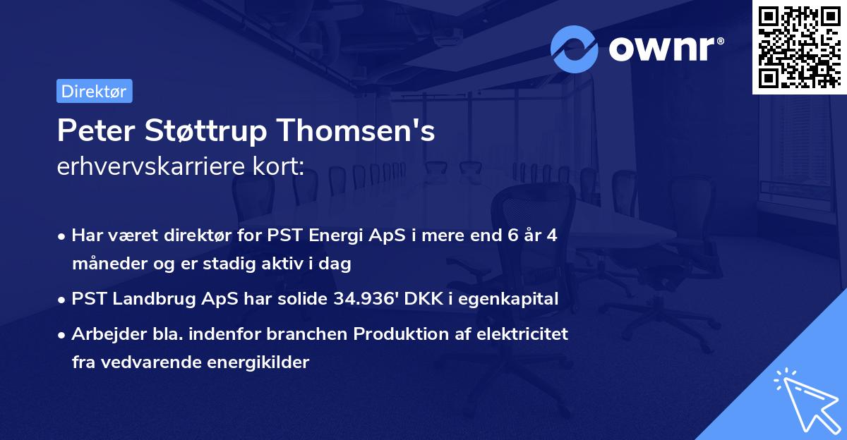 Peter Støttrup Thomsen's erhvervskarriere kort