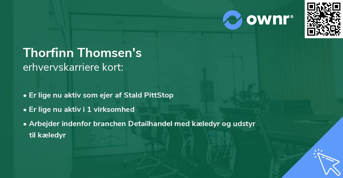 Thorfinn Thomsen's erhvervskarriere kort