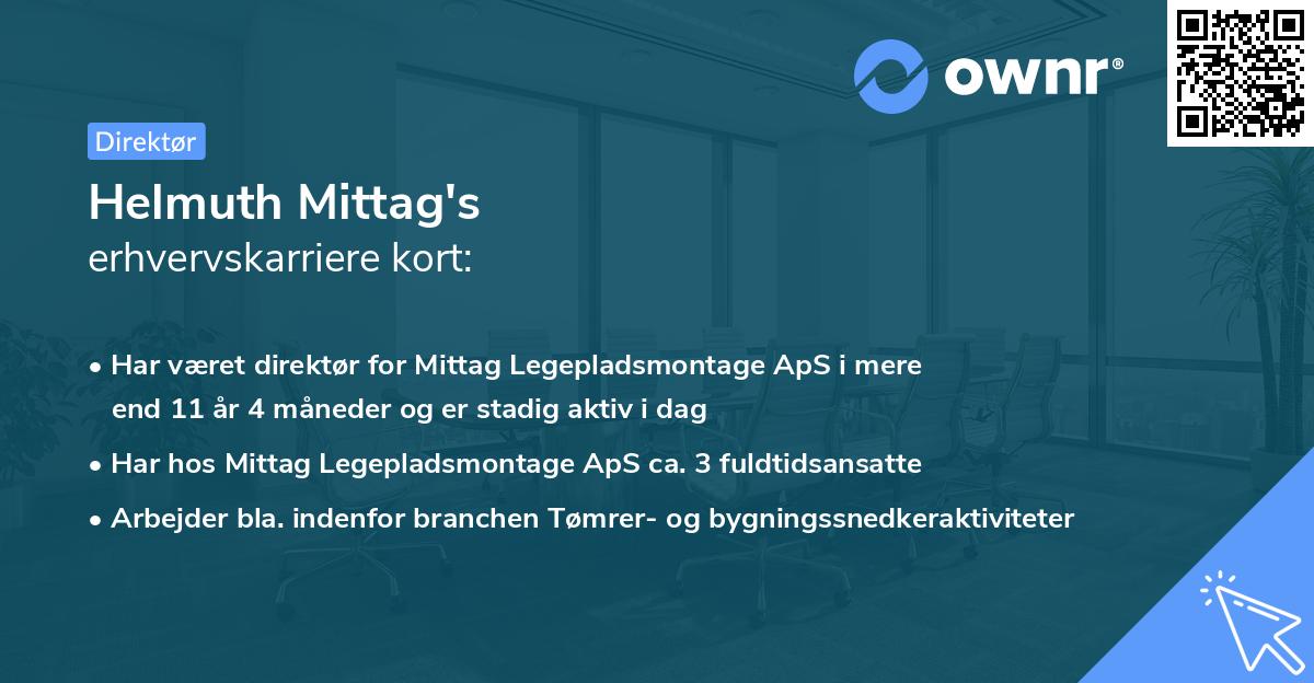 Helmuth Mittag's erhvervskarriere kort