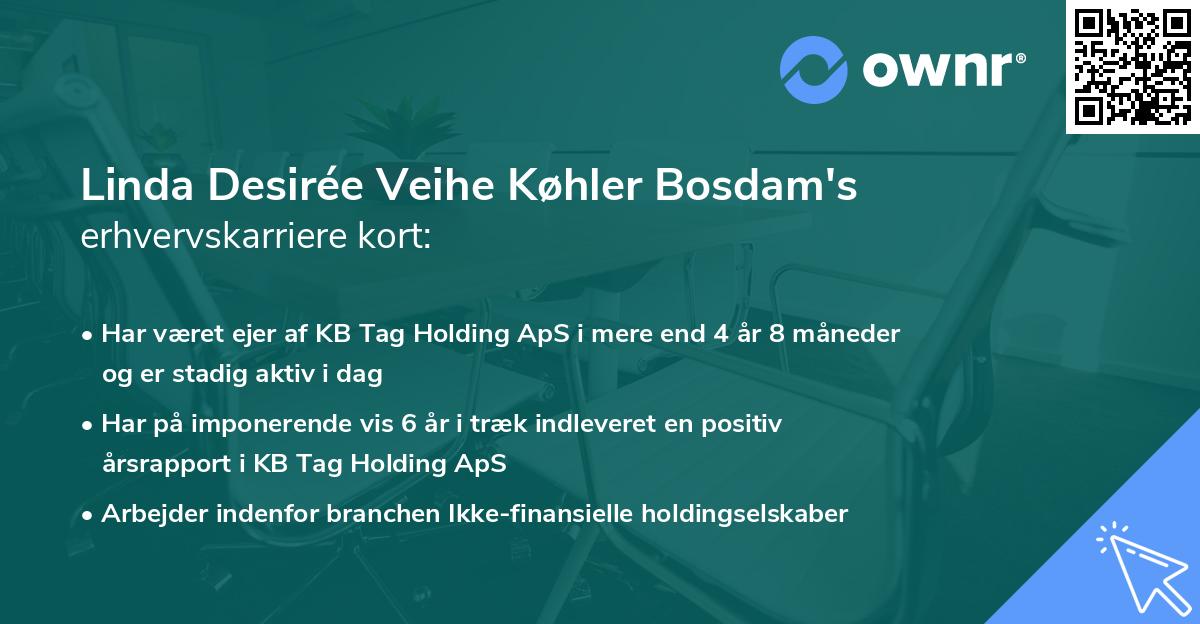 Linda Desirée Veihe Køhler Bosdam's erhvervskarriere kort