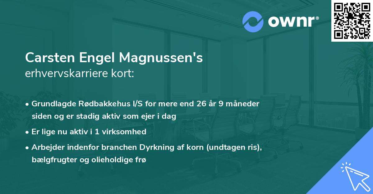 Carsten Engel Magnussen's erhvervskarriere kort