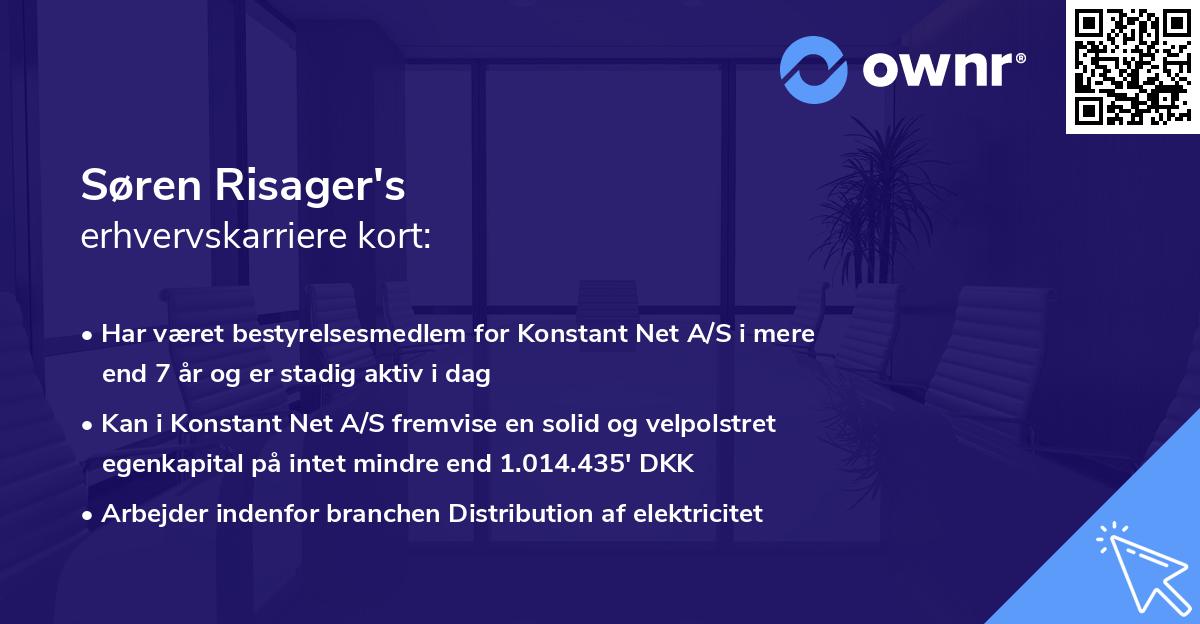 Søren Risager's erhvervskarriere kort