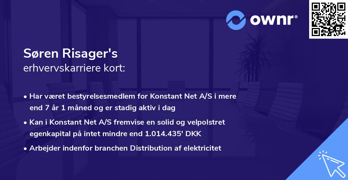 Søren Risager's erhvervskarriere kort