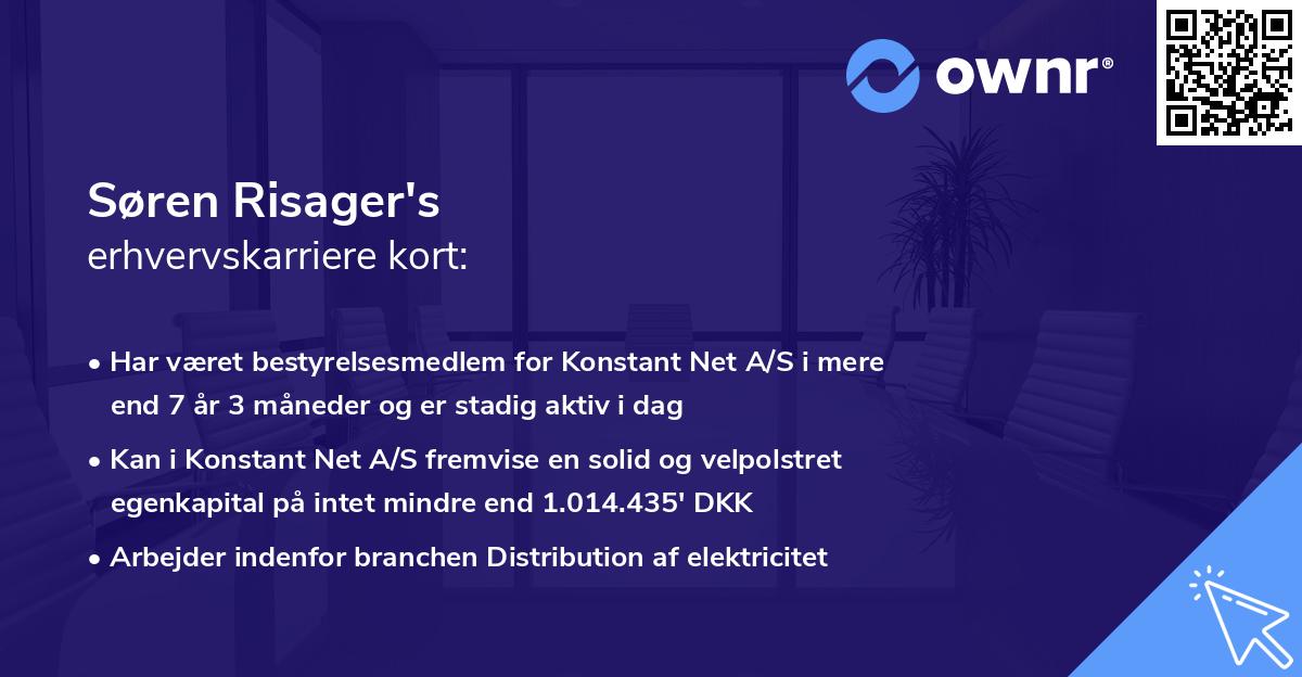 Søren Risager's erhvervskarriere kort