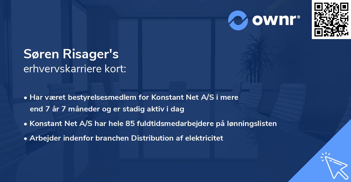Søren Risager's erhvervskarriere kort